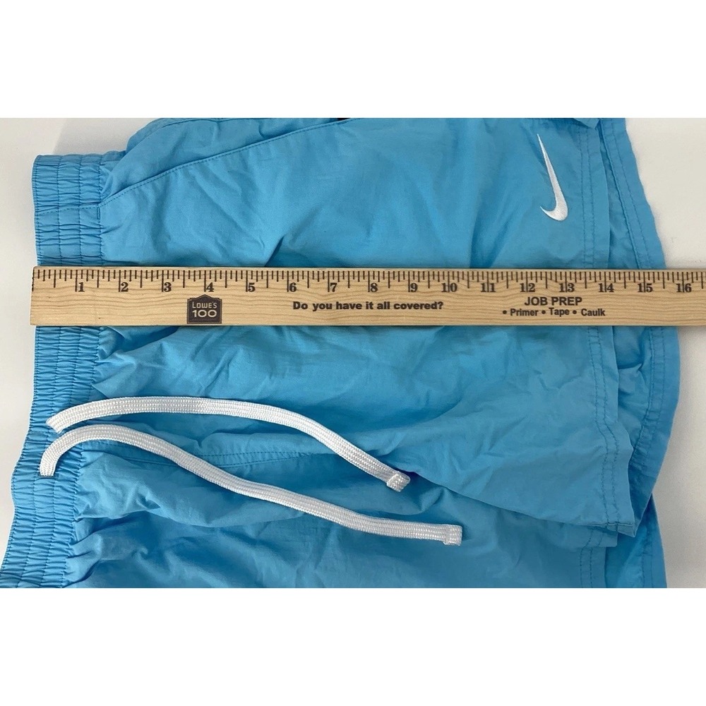 Mens NIKE SWIM SOLID ICON 5" SHORTS AQUA BLUE NESSE495-486 Size M - Picture 6 of 7